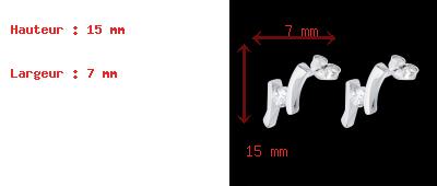 regalo mujer Pendientes ap�strofe  - cortos oro blanco - 0.31 quilates