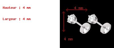 compra on line Pendientes diamantes  - cortos oro blanco - 0.5 quilates