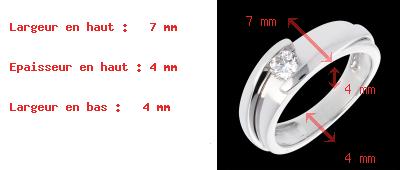 ventas Solitario bipolar oro blanco  - 0.31 quilates