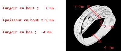 ventas Anillo trenzado oro blanco empedrado - 0.63 quilates - 38 diamantes