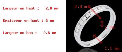ventas   Alianza oro blanco semi empedrado - engaste ra�l  - 0.25 quilates - 10 diamantes