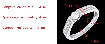 venta en l�nea Solitario arco empedrado oro blanco - 0.38 quilates - 29 diamantes