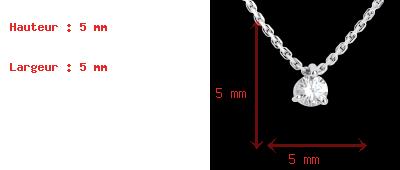 joyer�as Collar Solitario oro blanco   - 0.31 quilates