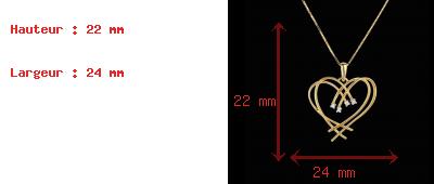 venta en l�nea Colgante coraz�n destellante - 4 diamantes