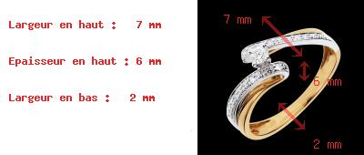 compra on line Anillo sistema solar oro amarillo-blanco - 7 diamantes