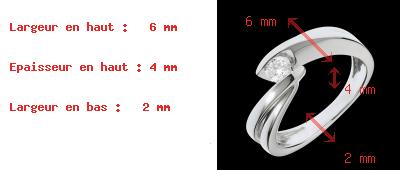 joyer�as Anillo Solitario oro blanco ondina