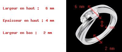 ventas en l�nea Anillo Triolog�a riturnelo oro blanco - 0.32 quilates - 3 diamantes