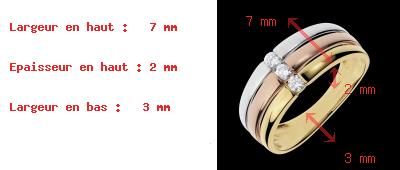 joya Anillo Triolog�a Trinidad - 3 oros - 3 diamantes
