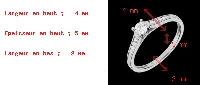 joyas en oro Solitario Duquesa oro blanco empedrado - 0.31 quilates - 9 diamantes