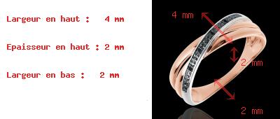 regalos  mujer Anillo voluta oro rosa oro blanco y diamantes negros
