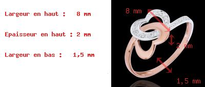 boda Anillo corazones unidos oro rosa oro blanco