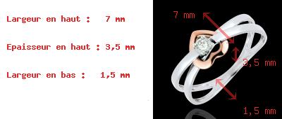 plater�a Anillo coraz�n entrelazado oro rosa oro blanco