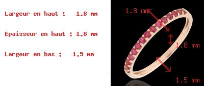regalos mujer Anillo una vuelta oro rosa y rub�