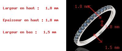 ventas en l�nea Anillo una vuelta oro blanco y zafiro azul